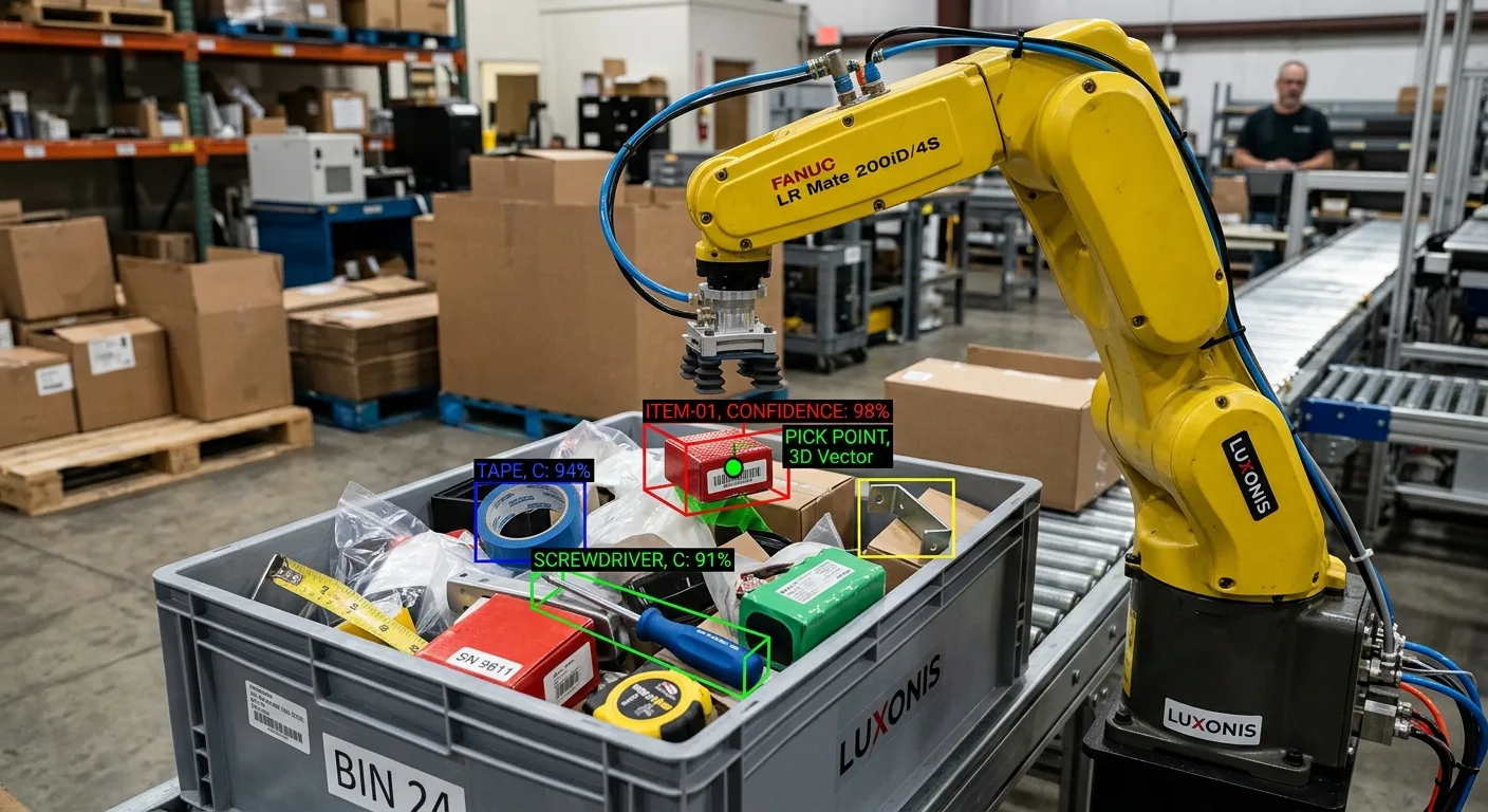 Bin picking with per-item detection